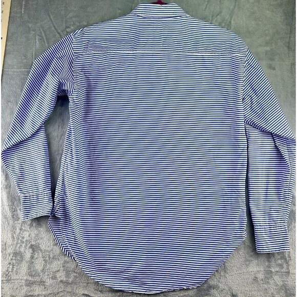LAUREN RALPH LAUREN Strip Cotton Broadcloth Shirt Women's Size Small Embroidered - Picture 16 of 16